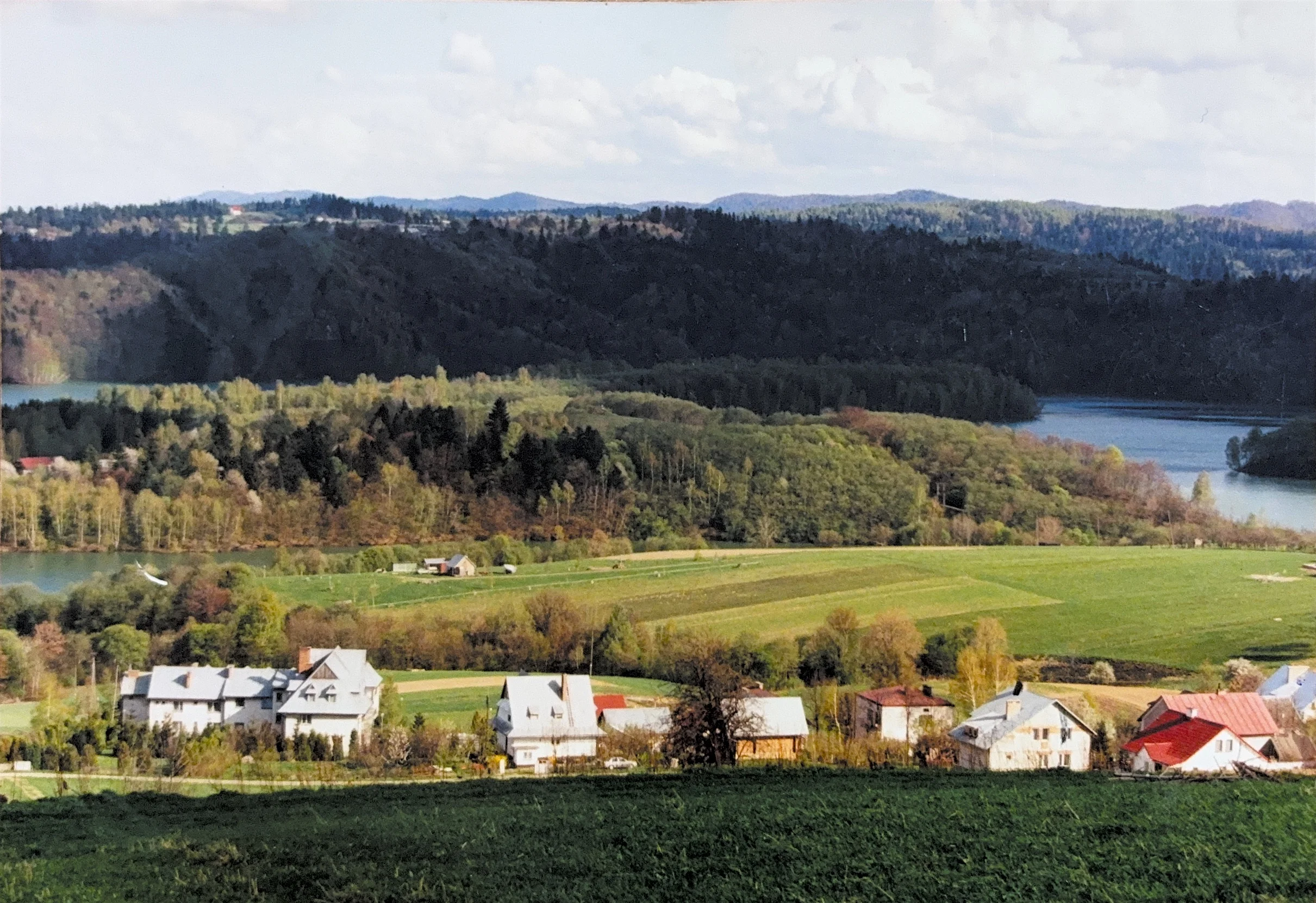 Aerial panorama of Polańczyk
