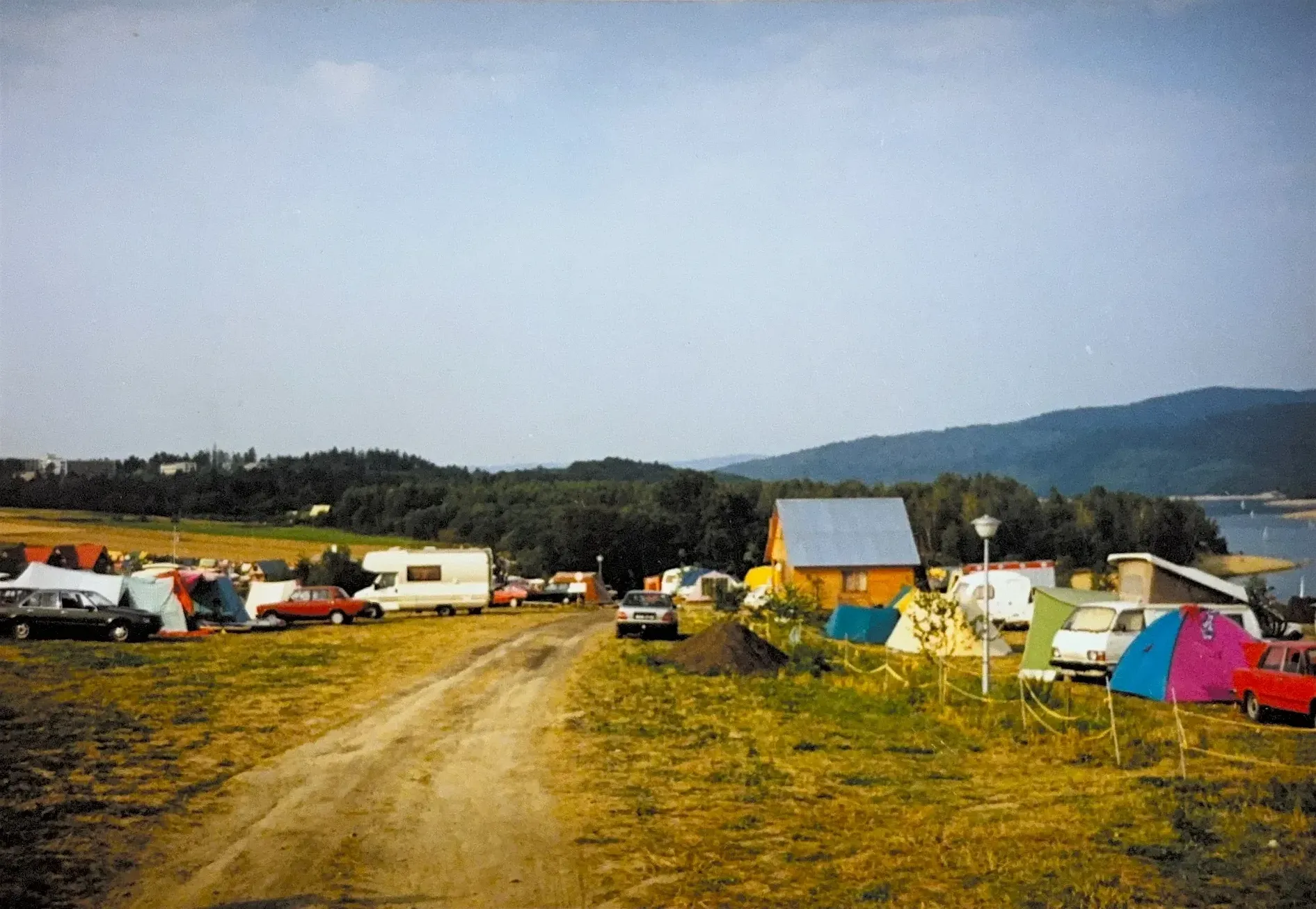 Caravans by the lake